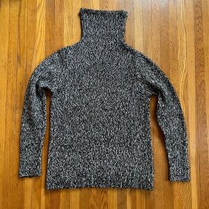 The Limited Turtle Neck Sweater Black Gray White - Medium